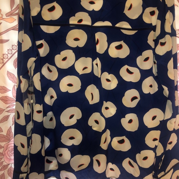 New with tag Nordstrom Olivia Palermo  Blue Mazarine Chelsea Poppy  blouse - Picture 5 of 7